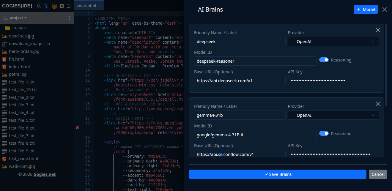 AI Agent and Provider Settings Configuration